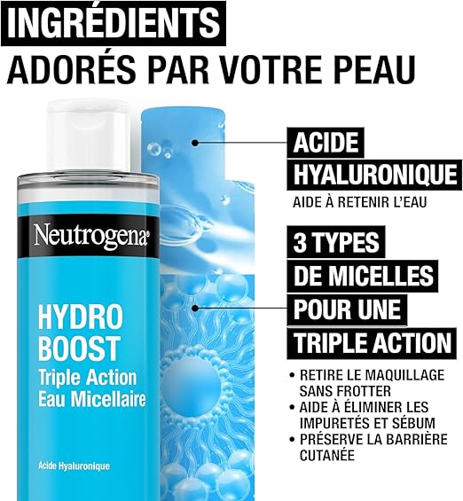 Neutrogena Hydro Boost Eau Micellaire Triple Action 400ml – Image 3