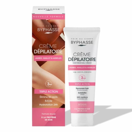 Byphasse Crème dépilatoire à la protéine de soie 125ml