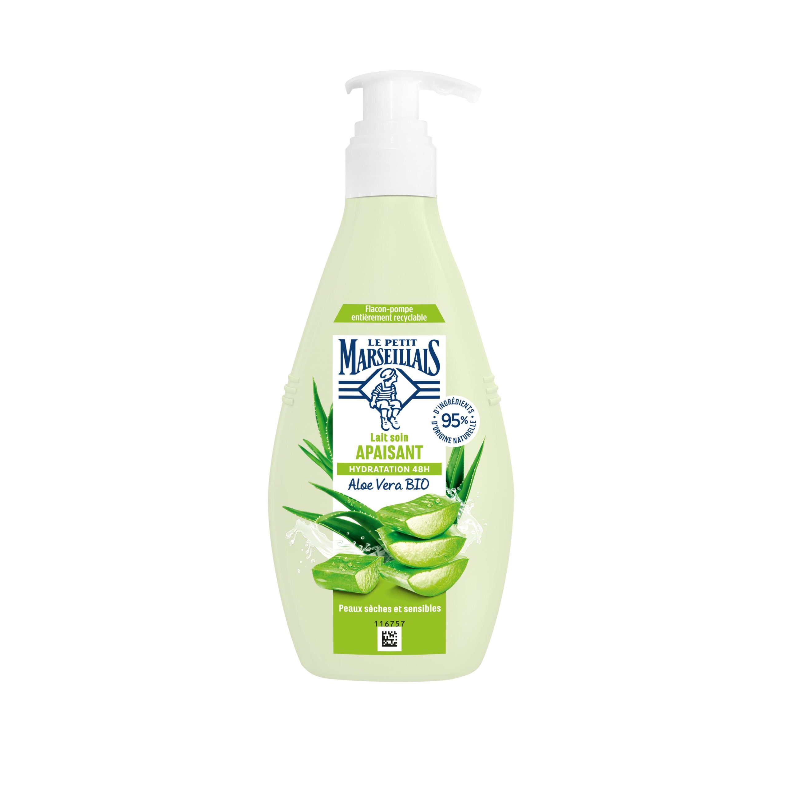 Le Petit Marseillais Lait soin apaisant Aloe Vera Bio 250ml