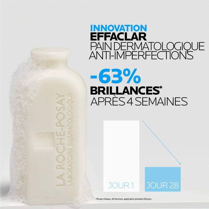 LA ROCHE-POSAY Effaclar Pain dermatologique anti-imperfections 65g – Image 2